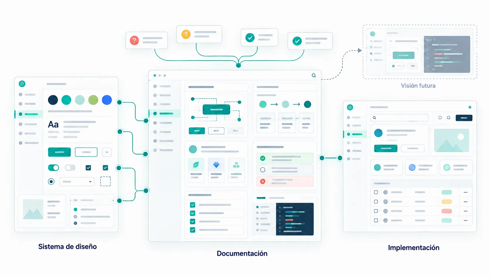 Documentación del Design System en Notion: componentes, principios, criterios, handoff y buenas prácticas de implementación